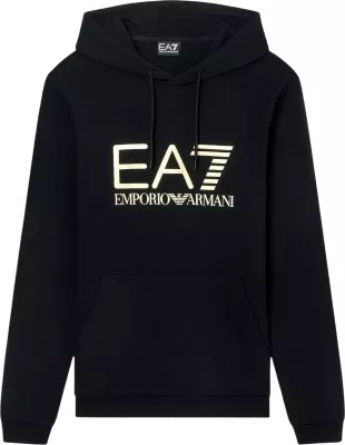 Duks me kapuç me zinxhir EA7 7M001413 AF22266 për meshkuj, zi-ari [Madhësia: XXL]