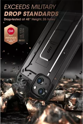 Mbështjellës Supcase Unicorn Beetle Pro për iPhone 13 / iPhone 14, i zi