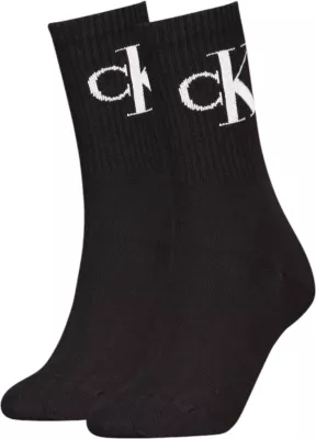 Çorape për femra Calvin Klein Jeans CKJ 2P Monogram 701228811, të zeza