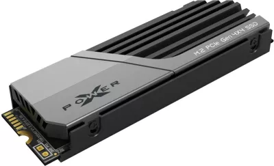 Disk SSD Silicon Power PCIe XS70 M2 2280, Gjenerata 4, 2TB, e zezë / hiri