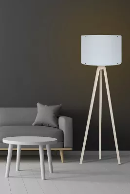 Llambë dyshemeje Opviq, 132 - US, e bardhë/krem, 145 cm