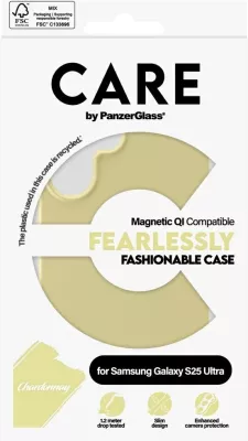 Mbështjellës PanzerGlass CARE Fashion QI për Samsung Galaxy S25 Ultra, Verdhë