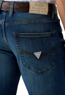 Pantallona për meshkuj Guess ANGELS M6YAN2 D1476, denim i errët [Madhësia: W30 L32]