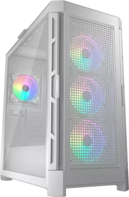 Kasë COUGAR DUOFACE PRO RGB Midi Tower, ATX, tempered glass, USB-C, e bardhë