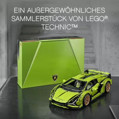 Set ndërtimi LEGO Technic Lamborghini Sián FKP 37, 8 vjeç e lart, Plastik, 457 pjesë, shumëngjyrësh