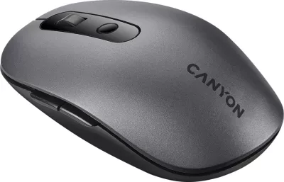 Maus CANYON MW-9 wireless dual-mode (Bluetooth/2.4GHz), 6 butona, DPI 800/1000/1200/1600, me receiver + 1x AA, Gri
