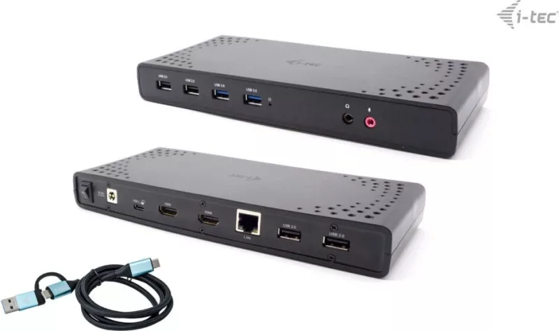 Docking station i-tec USB 3.0/USB-C/Thunderbolt, Dual Display, Power Delivery 100W, i zi