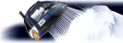 Hekur me avull, Tefal, FV9848E0 Ultimate Pure, 3200W, depozitë 350 ml, avull 60 g/min, shpërthim 260 g/min, zi/blu