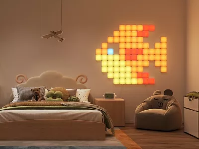 Panel dritash LED smart Govee Mini Panel Lights, RGBIC, Wi‑Fi, Matter, 10 copë