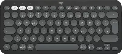 Tastierë Logitech Pebble Keys 2 K380s, mini, wireless, RF + Bluetooth, QWERTZ, grafit