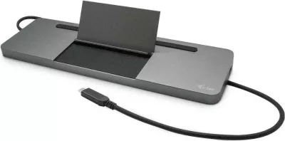 Doking stacion i-tec USB-C Metal Ergonomic 4K 3x Display, DP HDMI VGA LAN Audio, Power Delivery 85W, me karikues universal 100W