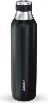 Shishe uji BRITA sodaTRIO 0.65L, çelik inox, e zezë