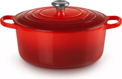 Tenxhere Le Creuset Signature 6.7L, gize, e kuqe, 28cm