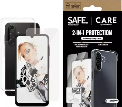 Mbështjellës dhe xham mbrojtës PanzerGlass CARE 2in1 për Samsung Galaxy A26 5G, Transparent