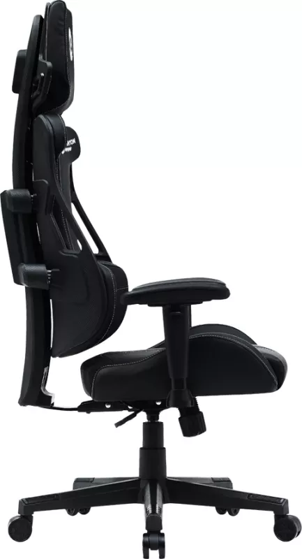 Karrige gaming CANYON Morphos ABCH01, PU lëkurë, mbështetëse krahu 2D, e zezë