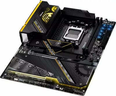 Pllakë amë ASRock X870E Taichi OCF, AM5, ATX, DDR5 128GB, Wi‑Fi 7, e zezë me detaje ari