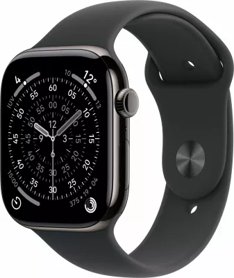 Smartwatch Apple Watch S11 Titan Cellular 46mm, rrip sportiv i zi S/M