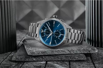 Orë dore për meshkuj Emporio Armani, titanium