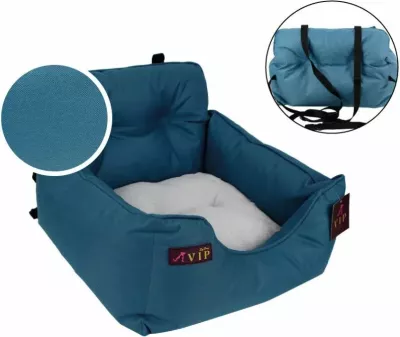 Krevet për kerr për qen Tramp VIP MAYA 53 × 50 × 35 cm, me rrip sigurie, blu