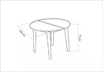 Tavolinë me karrige për ngrënie, e zgjatshme, 5 copë, Skye Decor Vina 1501, ngjyrë Atlantic Pine, antracit