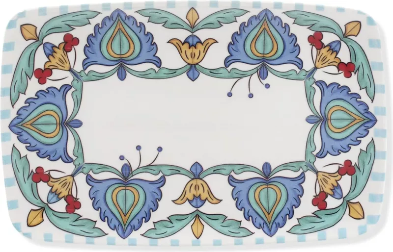 Pjatë shërbimi shumëngjyrëshe, Hermia, LMN004, 34x25cm