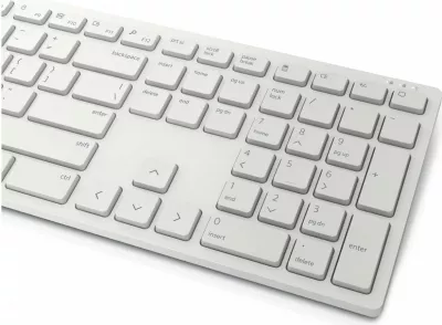 Tastierë me maus Dell KM5221W, wireless, e bardhë