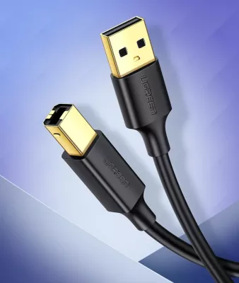 Kabllo printeri Ugreen USB-B në USB-A, 1.5m, e zezë