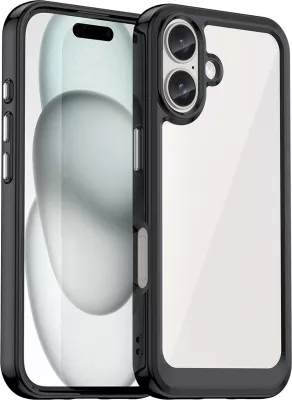 Mbështjellës Hurtel Outer Space Case për iPhone 16, i zi