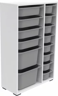 Dollap multifunksional Hanah Home, Rine 2D4K8U, i bardhë, gri v2