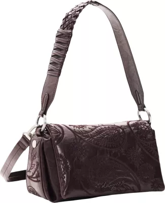 Çantë krahu për femra Desigual Siroco Naron Mini 26WAXPAA, kafe e errët
