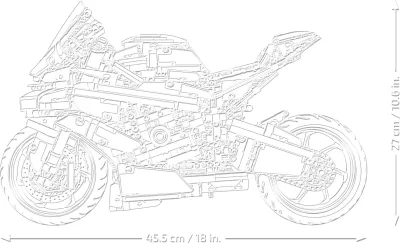 Set ndërtimi LEGO Technic BMW M 1000 RR, 1921 pjesë, shumëngjyrësh
