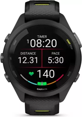 Smartwatch Garmin Forerunner 265S, 42mm, AMOLED, GPS, rrip silikoni, verdhë