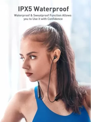 Kufje wireless TaoTronics TT-BH115 Bluetooth 5.2, driver 10 mm, bateri 250 mAh, 30+ orë, IPX5, të zeza