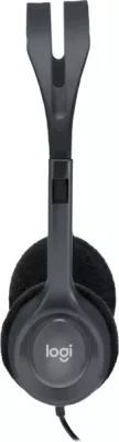 Kufje stereo me mikrofon Logitech H111 (MPN 981-000593), 3.5mm, kabllo 2.35m, të zeza