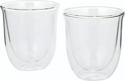 Gota termike DeLonghi Thermoglas 270 ml transparente, set 2 copë