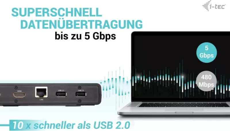 Docking station i-tec USB 3.0/USB-C/Thunderbolt, Dual Display, Power Delivery 100W, i zi