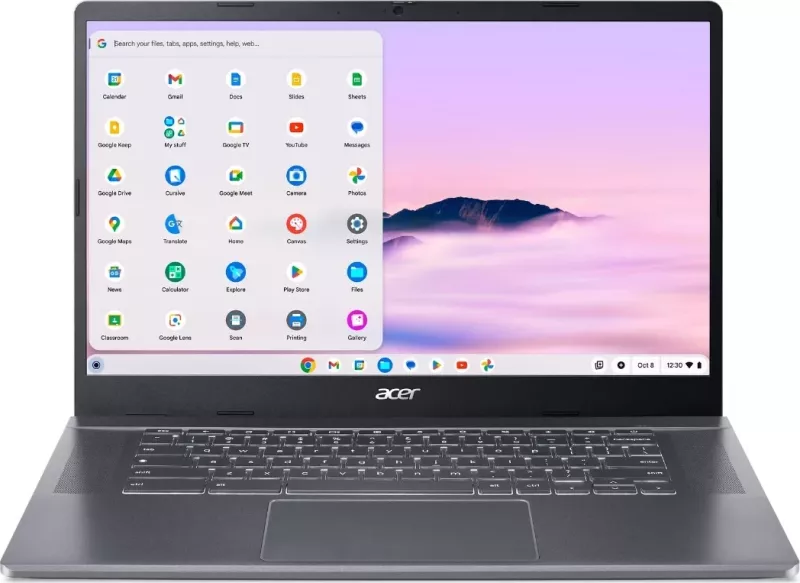 Laptop Acer Chromebook Plus 515, 15.6", Intel Core i5 i5-1235U, 8 GB RAM, 512 GB SSD, Gri