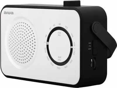 Radio portative Aiwa R-190BW FM/AM 2 W bardhë/zi