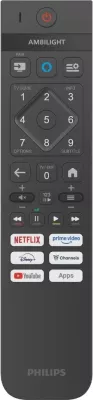 Televizor Philips 55PUS9010/12 55" 4K UHD QLED, Ambilight 3, Smart (Titan OS), 144 Hz, e zezë