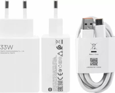 Karikues Xiaomi 33W Charging Combo BHR9956EU, USB-A 3A, me kabllo 3A, i bardhë
