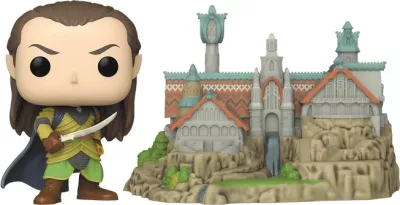 Set figurina koleksionuese Funko POP! Town Lord of the Rings S8 Elrond & Rivendell