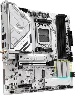 Pllakë amë Asrock B850M Steel Legend WiFi, Socket AM5, micro ATX, Bardhë