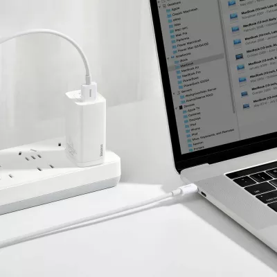 Kabllo karikimi dhe të dhënash Baseus Superior CATYS-02, USB-A në USB-C, 1m, 66W, Bardhë