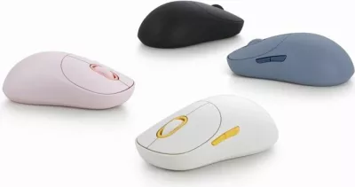 Maus Xiaomi Wireless Mouse 3, 2.4GHz + Bluetooth, 1200DPI, silent click, off-white/krem