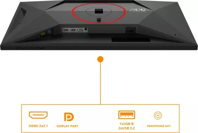 Monitor AOC U27G4R 27 inç IPS HDMI 2.1 DisplayHDR 400, zi/kuqe