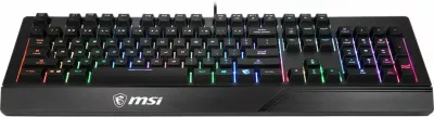 Tastierë MSI VIGOR GK20, Wired, USB, Membrane, RGB LED, Zezë