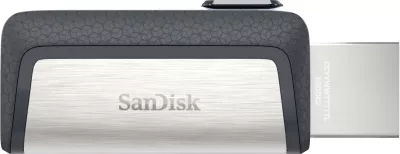 USB flash drive SanDisk Ultra Dual Drive USB Type-C 32 GB, e zezë, argjendtë