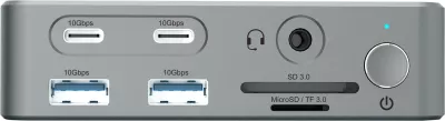 Docking station Conceptronic 15-1 USB-C, 2x HDMI, 2x USB-C, 4x USB-A, 80W, argjend