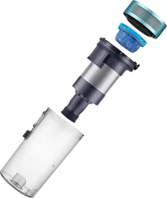 Fshesë me korrent pa kabllo, Samsung Jet 60 Turbo VS15A6031R1, thithje 150 W, sistem Jet Cyclone, filtrimi multi-shtresor, blu