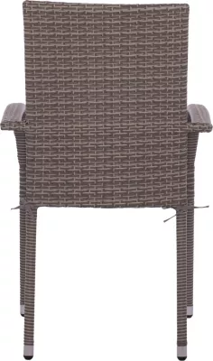 Karrige për jashtë FH5685.01 Metalike me jastëk, thurje gri, 55x64x93cm